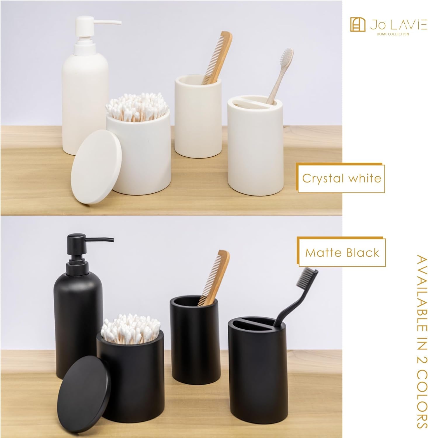 Premium Matte Black 4 Pcs Bathroom Accessory Set. Modern Decor Complete Bath Restroom Accessories Toothbrush Holder Set Juegos De Accesorios De Baño Essentials for Apartment House