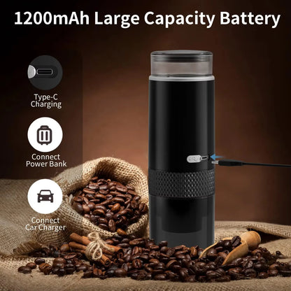 2024 Portable Coffee Machine - Coffee Maker for Ground Coffee & Capsules